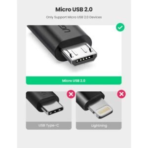 2025/12/1000363893.jpg UGREEN OTG Cable Adapter from Micro-USB Male to USB-A Female - US133 10396 Black