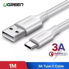 UGREEN USB-A to USB-C Cable, Fast Charge 3M White