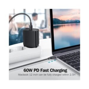 UGREEN USB-C to USB-C PD60W Fast Charge Cable 0.5M Black