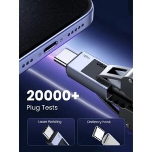 2025/12/1000364689-1.jpg UGREEN USB-C to USB-C 100W Braided Cable & Aluminum Body, 2M