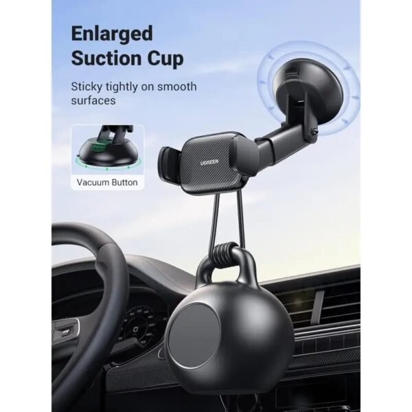 UGREEN Gravity Car Phone Holder with Suction Cup Black