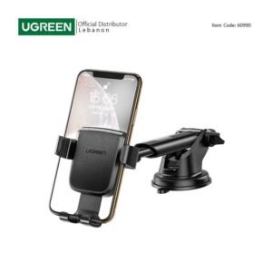 UGREEN Gravity Car Phone Holder with Suction Cup Black