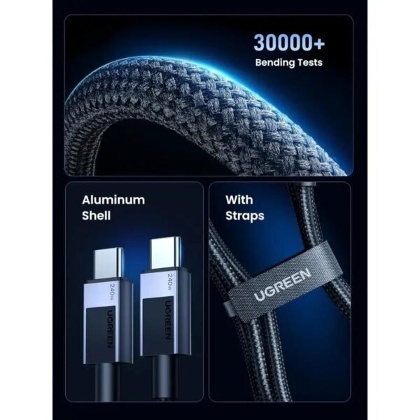 UGREEN USB-C to USB-C 240W Braided Cable & Aluminum Body 2M