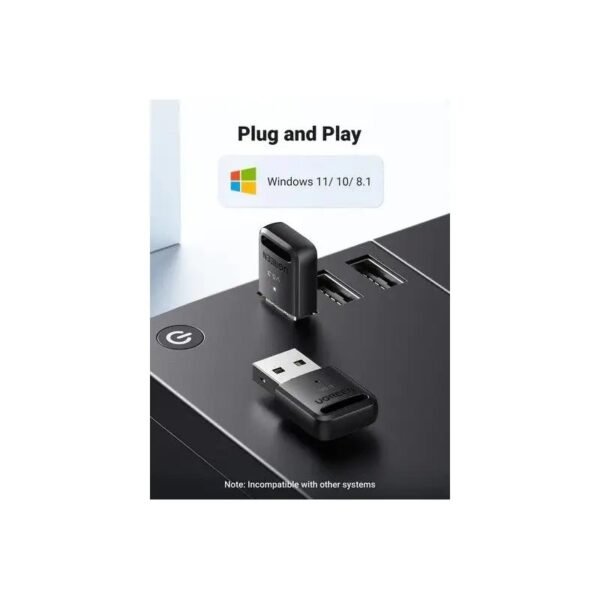 UGREEN USB Bluetooth 5.3 Adapter, Stable & Fast Connection - CM591 90225