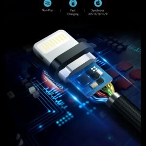 UGREEN USB-A to Lightning Braided Cable & Aluminum Body, MFI Apple Certified, Fast Charging 2M