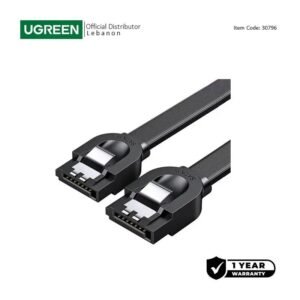 UGREEN SATA 3.0 Data Cable for 3.5 & 2.5 SSD/ HDD, 6GBps Speed, 0.5Meter - US217 30796