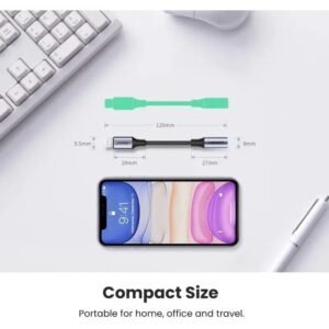 UGREEN Lightning to 3.5mm Audio Female, MFI Apple Certified, Nylon Braided & Aluminum Body - US211 30756