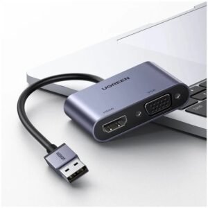 UGREEN USB-A 3.0 to HDMI Female + VGA Female Converter, Full HD Resolution - CM449 20518