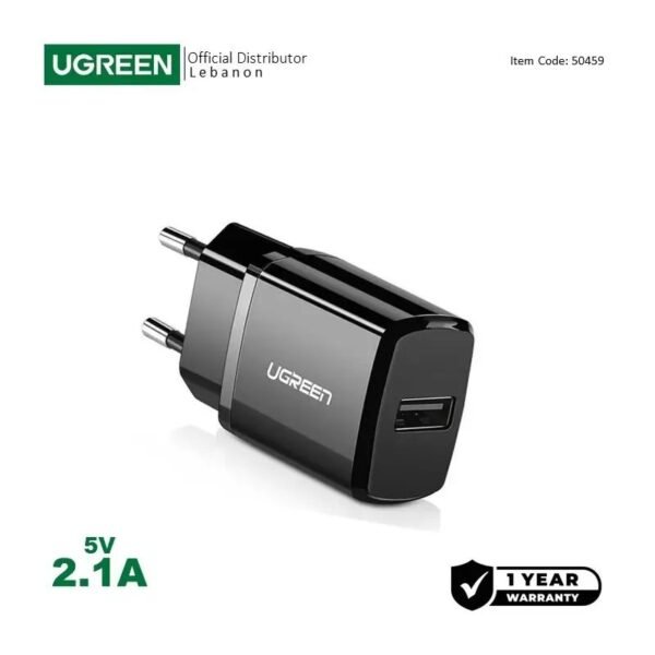 2025/12/1000367111.jpg UGREEN 2.1A USB-A Smart Charger for Phones, Tablets & Ipads - ED011 50459