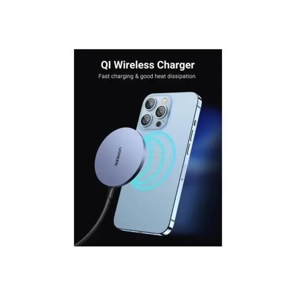 2025/12/1000367220.jpg UGREEN 15W Magnetic & Fast Wireless Qi Charger, MAGSAFE Compatible - CD245 30233