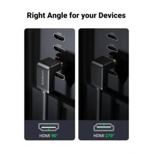 2025/12/1000367235.jpg UGREEN 4K HDMI Male to Male Right Angle 90 Degree Cable - HD103 10173