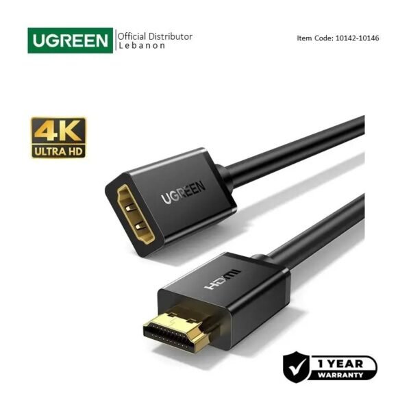 2025/12/1000367237-1.jpg UGREEN 4K HDMI 2.0 Male to Female Cable, 3M