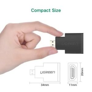 2025/12/1000367552.jpg UGREEN 4K Micro HDMI Male to HDMI Female Adapter - 20106