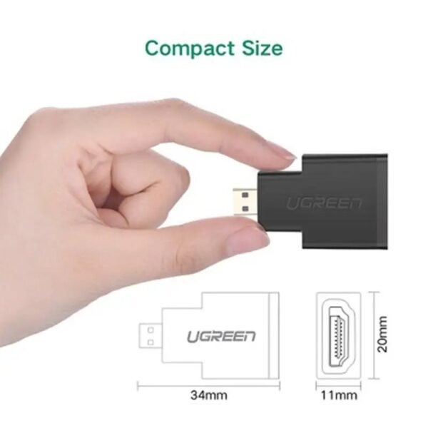 2025/12/1000367552.jpg UGREEN 4K Micro HDMI Male to HDMI Female Adapter - 20106