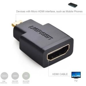 2025/12/1000367553.jpg UGREEN 4K Micro HDMI Male to HDMI Female Adapter - 20106