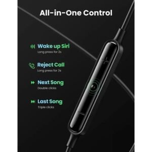 2025/12/1000367563.jpg UGREEN MFI certified lightning Wired Earphones with Microphone, Noise Isolation, Powerful Bass - EP103 30631