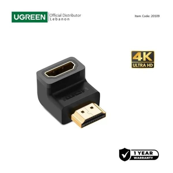 UGREEN 4k HDMI 2.0 Male to Female 90 Degree - HD112 20109