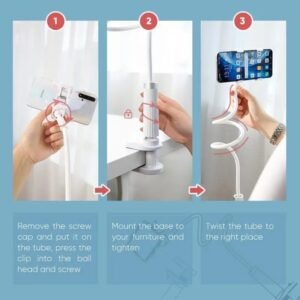 2025/12/1000367947.jpg UGREEN Phone Holder Support Phone and Tablet Up to 7.2 Inch, with 90CM Flexible Long Arm, Stable Design - LP113 30488