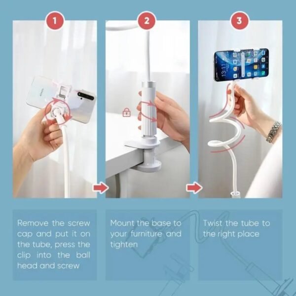 2025/12/1000367947.jpg UGREEN Phone Holder Support Phone and Tablet Up to 7.2 Inch, with 90CM Flexible Long Arm, Stable Design - LP113 30488