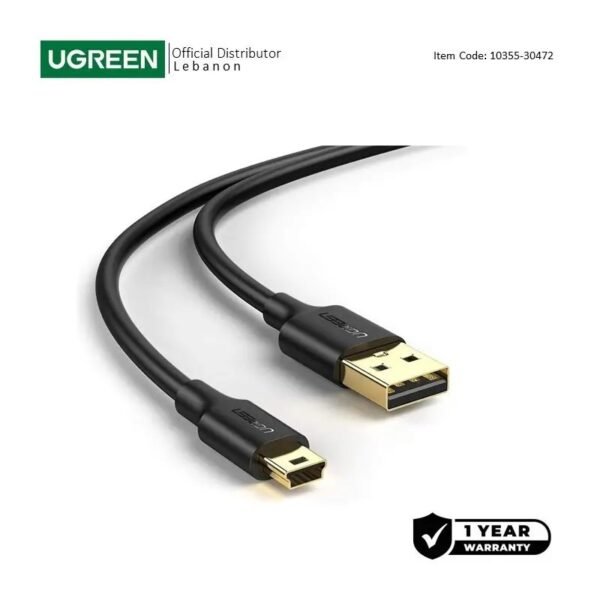 2025/12/1000367988.jpg UGREEN USB 2.0 A Male to Mini USB 5Pin Male Cable 1M