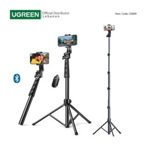 UGREEN 2-in-1 Selfie Stick & Tripod with Bluetooth Remote, Adjustable Height form 58.4cm to 178cm - LP680 15609