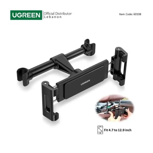 UGREEN Car Back Seat Headrest Mount Phone & Tablet Holder, Durable Structure - LP160 60108