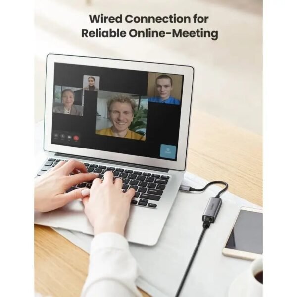 UGREEN USB-C to Gigabit Ethernet Adapter - RJ45, 10/100/1000Mbps, Aluminum case - CM199 50737