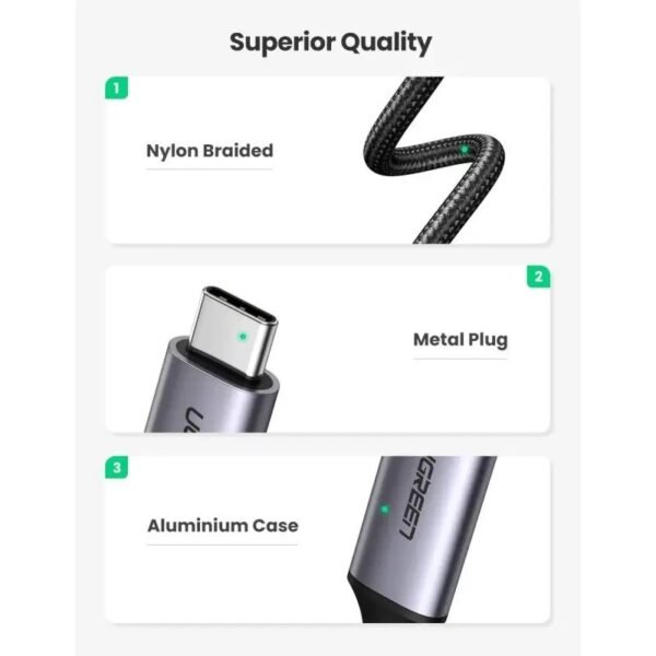 UGREEN USB-C Male to HDMI Male Braided Cable 1.5m, Support 4K*2K@60Hz - MM142 50570