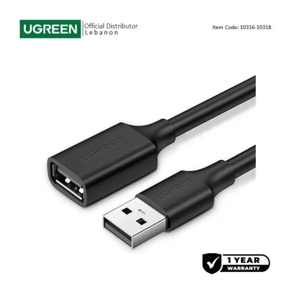 2025/12/1000368152-1.jpg UGREEN USB 2.0 Cable Extension Male to Female 5M