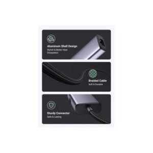 2025/12/1000368175.jpg UGREEN 4 in 1 USB-C Hub to Gigabit Ethernet with 3 * USB 3.0 - CM475 60600