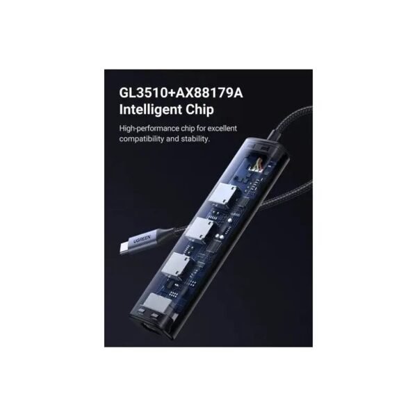 2025/12/1000368177.jpg UGREEN 4 in 1 USB-C Hub to Gigabit Ethernet with 3 * USB 3.0 - CM475 60600