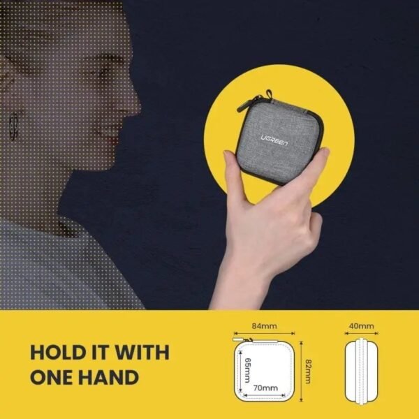 2025/12/1000368496.jpg UGREEN Waterproof Small size Case for Earphone, Cable, Charger, Earbuds & Memory Card - LP128 70577