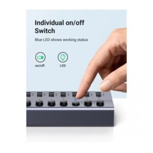 2025/12/1000368531.jpg UGREEN USB 3.0 to 7- Port USB 3.0 Hub, with Power Port, 4 Fast Charging Ports Supplied, Stable Transmission - CM481 90307