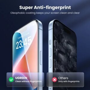 UGREEN (2 Pack) HD Screen Tempered Protective Film For iPhone 15/16