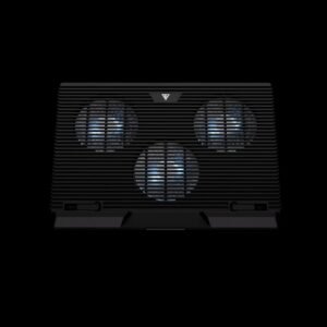 GAMDIAS AETHER E1 Laptop Cooling Pad With Triple 120mm Fans, 7 Height Levels, Dual USB Ports, Blue LED, And Compatibility for Up To 19” Laptops