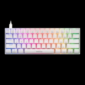 GAMDIAS HERMES E3 RGB BLUE SWITCH WHITE WIRED KEYBOARD