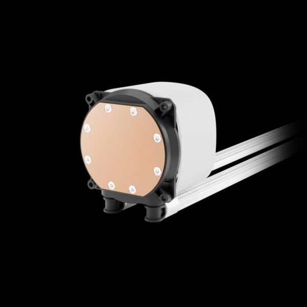 Gamdias Aura GL-120 V2 | Liquid CPU Cooler | RGB Stream Lighting | Hydraulic Bearing PWM Fan | COMPATIBLE INTEL & RYZRN | Pump up to 2700 RPM – WHITE