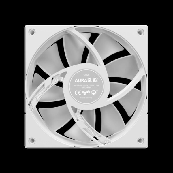 Gamdias Aura GL-120 V2 | Liquid CPU Cooler | RGB Stream Lighting | Hydraulic Bearing PWM Fan | COMPATIBLE INTEL & RYZRN | Pump up to 2700 RPM – WHITE