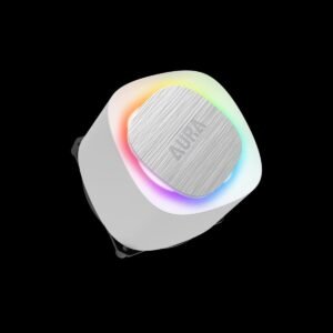 Gamdias Aura GL-120 V2 | Liquid CPU Cooler | RGB Stream Lighting | Hydraulic Bearing PWM Fan | COMPATIBLE INTEL & RYZRN | Pump up to 2700 RPM – WHITE