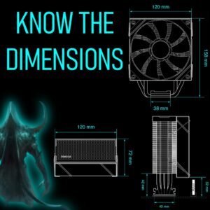 GAMDIAS BOREAS E2-410 WH CPU Air Cooler With 4 Copper Heatpipes, 120mm PWM Fan, 80.83 CFM, White Finish, DRAM Clearance, LGA 1851 & AM5 Support, 158mm Height | WHITE