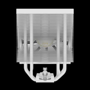 GAMDIAS BOREAS E2-410 WH CPU Air Cooler With 4 Copper Heatpipes, 120mm PWM Fan, 80.83 CFM, White Finish, DRAM Clearance, LGA 1851 & AM5 Support, 158mm Height | WHITE