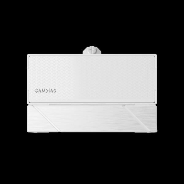 GAMDIAS BOREAS E2-410 WH CPU Air Cooler With 4 Copper Heatpipes, 120mm PWM Fan, 80.83 CFM, White Finish, DRAM Clearance, LGA 1851 & AM5 Support, 158mm Height | WHITE