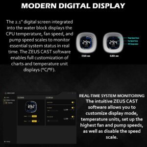 Gamdias Aura GL240 Digital WH Liquid Cooler With 2.1-Inch Real-Time Display, Dual 120mm PWM ARGB Fans, Upgraded Copper Base, 73.7 CFM Airflow, LGA 1851 And AM5 Support | WHITE