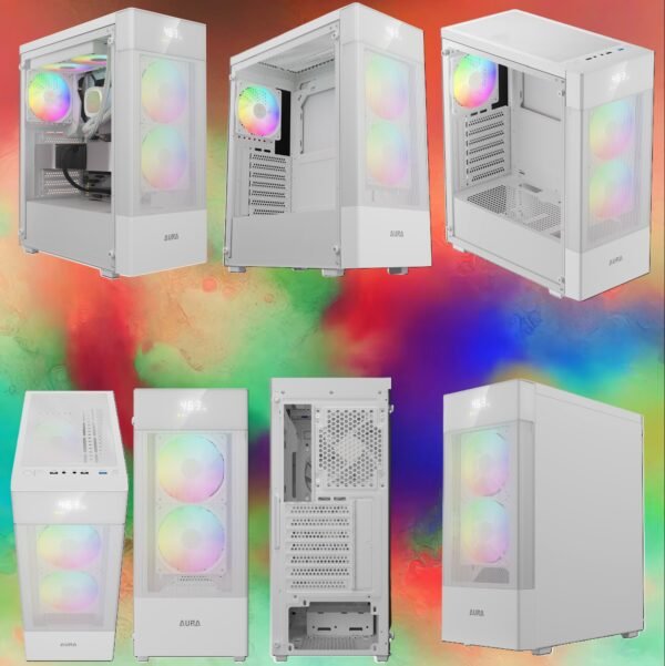 2025/12/1000375846-scaled.jpg GAMDIAS AURA GC5 Elite ARGB Mid-Tower – Mesh Front, Digital Display, 3x ARGB Fans, Panoramic Glass, 360mm Radiator Support, Tool-Free Install, ATX/M-ATX/ITX Compatible | WHITE