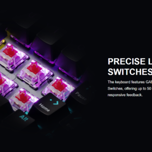 2025/12/1000375997.png GAMDIAS HERMES M4 Gaming Mechanical Keyboard 65% Form Factor , Hotswappable Red Switch , 20 RGB Effects ,Anti-ghosting With N-key Rollover , Software Customizable Macro Key , Metal Contoured Finish