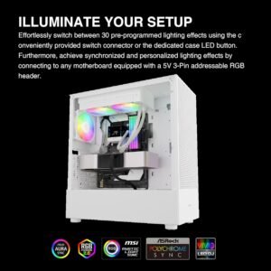 2025/12/1000376006.jpg GAMDIAS CHIONE E4 240mm AIO ARGB CPU Liquid Cooler, Real-time Digital Display PWM Pump, Hidden Cable Design, 2X 120MM ARGB PWM Fan w/MB Sync, Intel LGA 1700/1200, AMD AM5/AM4 | White CHIONE-E4-240-W