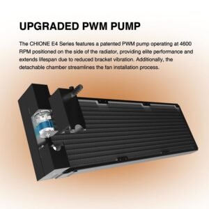 GAMDIAS CHIONE E4 240mm AIO ARGB CPU Liquid Cooler , Real-time Digital Display PWM Pump, Hidden Cable Design, 2X 120MM ARGB PWM Fan w/MB Sync, Intel LGA 1700/1200, AMD AM5/AM4 | BLACK CHIONE-E4-240-B