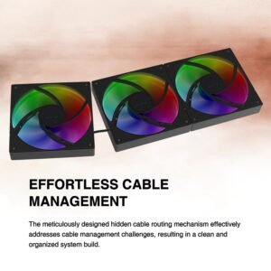 2025/12/1000379313.jpg GAMDIAS CHIONE E4 420mm AIO ARGB BLACK CPU Water Cooler, Real-time Digital Display Patented PWM Pump, Hidden Cable Design, ARGB PWM Fan w/MB Sync, Intel LGA 1700/1200, AMD AM5/AM4 | BLACK GHIONE-E4-420-B