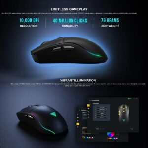 2025/12/1000379352.jpg GAMDIAS HADES M3 RGB Wireless Gaming Mouse ; low-latency 2.4GHz Wireless, Wired USB Type-C to A, and Bluetooth Connections ; Lightweight 79-gram ; 7 Keys ; Adjustable 10000 DPI Advanced Gaming Optical Sensor | BLACK