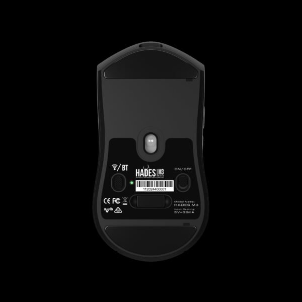 2025/12/1000379356.jpg GAMDIAS HADES M3 RGB Wireless Gaming Mouse ; low-latency 2.4GHz Wireless, Wired USB Type-C to A, and Bluetooth Connections ; Lightweight 79-gram ; 7 Keys ; Adjustable 10000 DPI Advanced Gaming Optical Sensor | BLACK